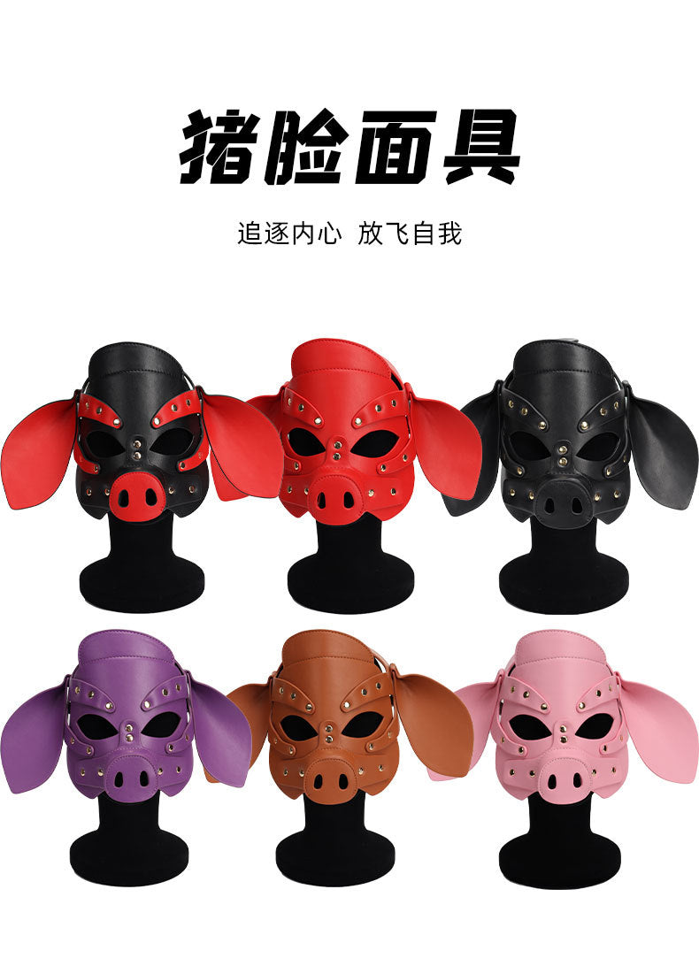 sissy Sex Toys Pig Head Mask Party Role Play Mask Sexy Flirting Toys