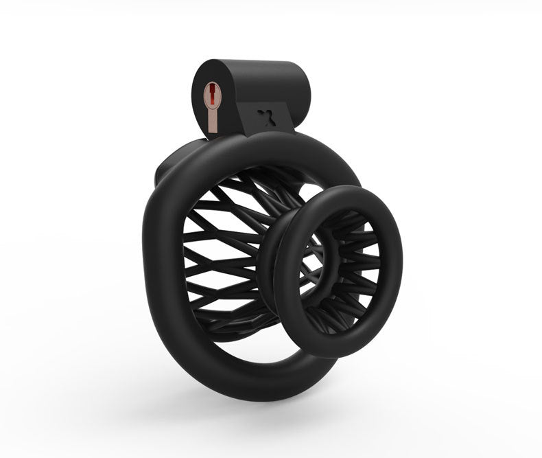 JSSMATE Nylon Negative Small Waist Fish Basket Chastity Lock Chastity Device