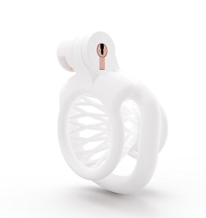 JSSMATE Nylon Negative Small Waist Fish Basket Chastity Lock Chastity Device