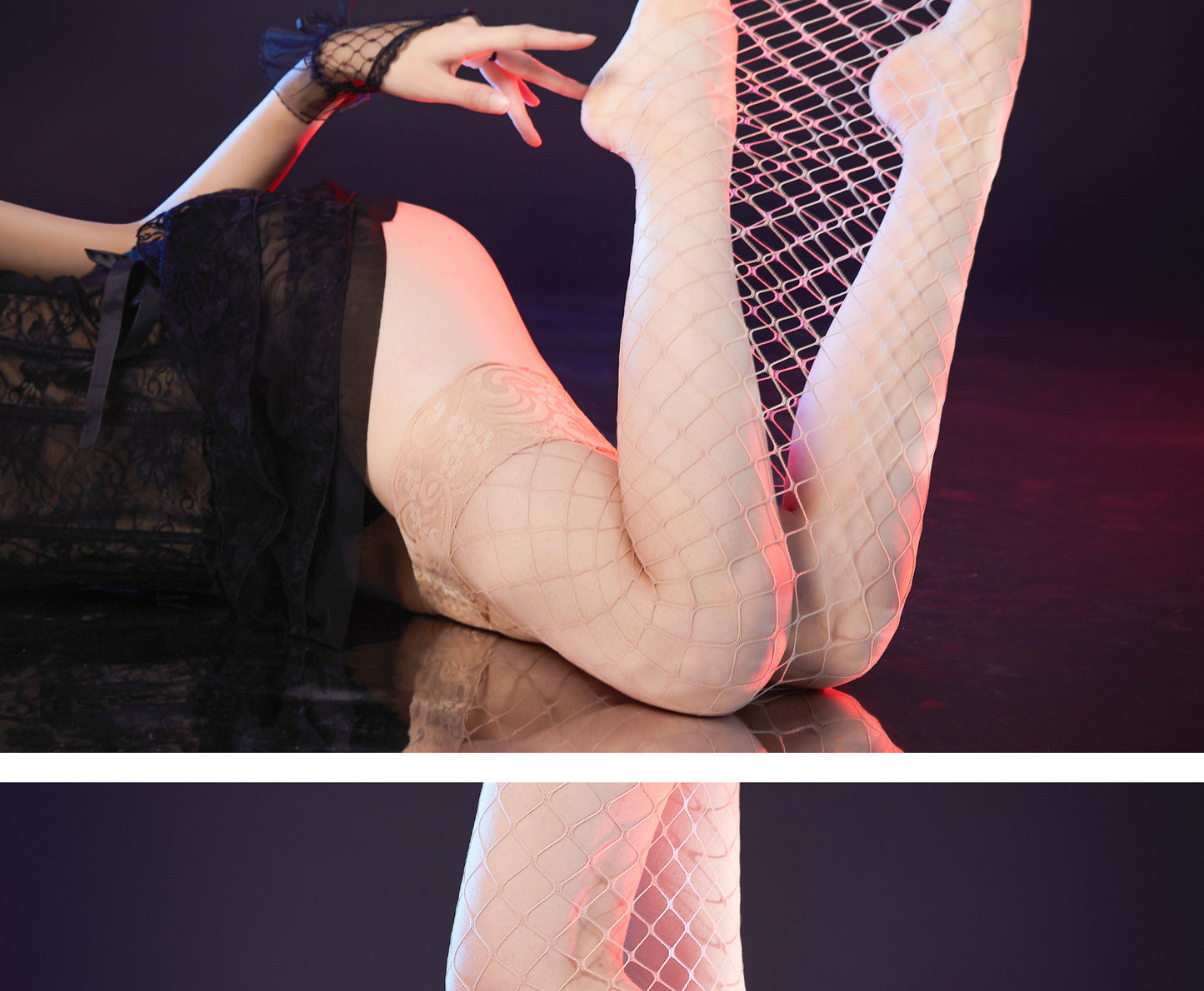 Sexy Fishnet Stockings Silk Stockings Women Sexy Black Silk Stockings Women Long Thin Mesh Sheer Temptation Fishnet Stockings No-Slip Stockings