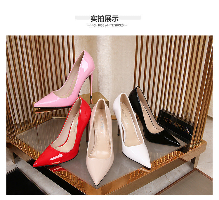European and American Plus Size Pointed Toe12cm sissy High Heels Stiletto