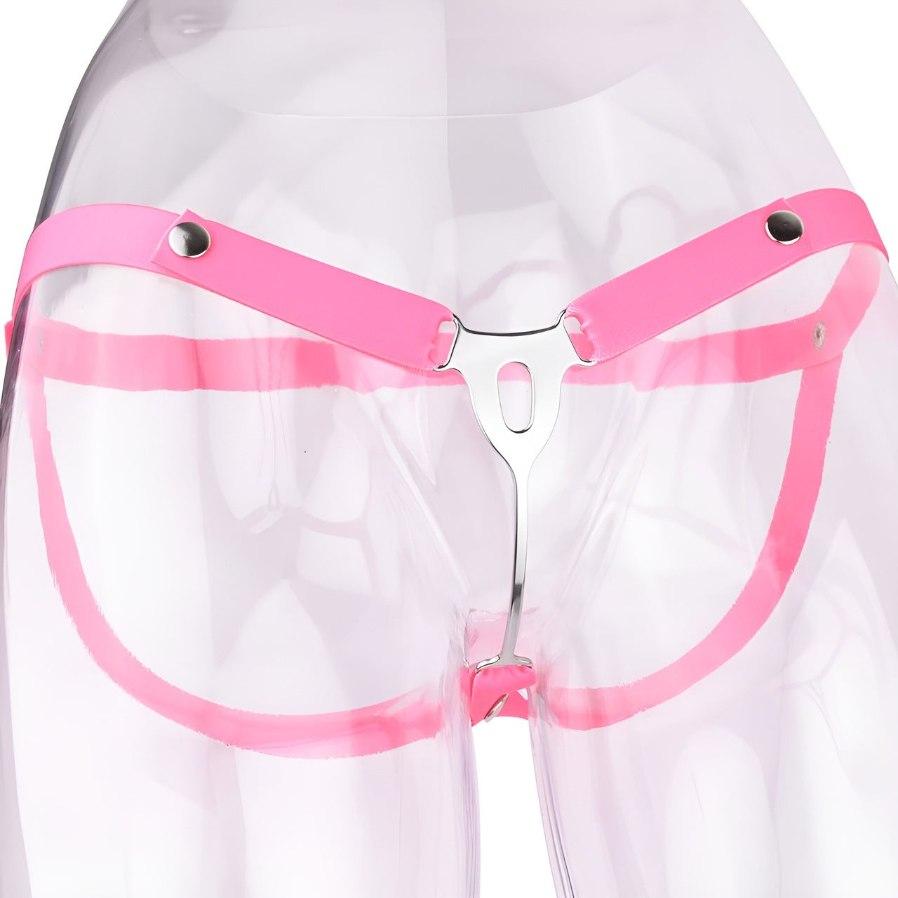 FRRK Imitation Penis Cage Metal Flat Chastity Lock Male Transvestite Penis Compression Restraint Curved Hook Patch Type Pot Lid Lock