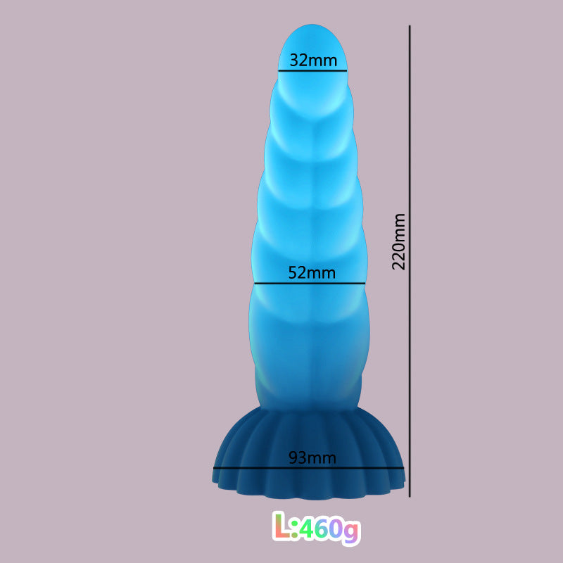 Japanese Style Women's Luminous Crystal Braided Irregular Anal Plug sm Sexy Adult Products Back Court Wear Jelly Dildo