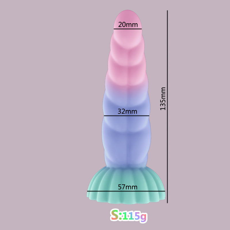 Japanese Style Women's Luminous Crystal Braided Irregular Anal Plug sm Sexy Adult Products Back Court Wear Jelly Dildo