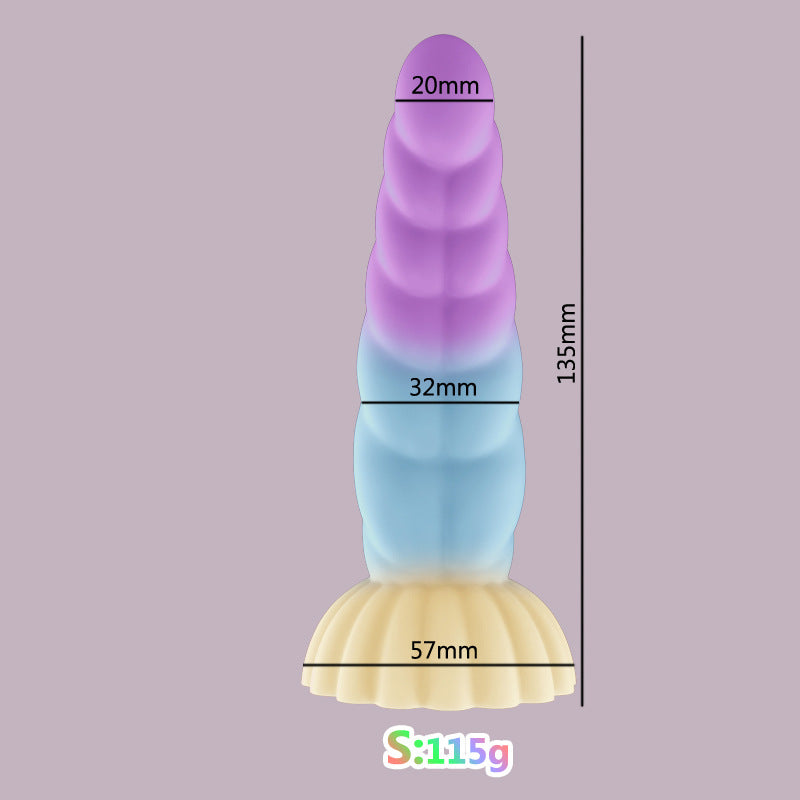 Japanese Style Women's Luminous Crystal Braided Irregular Anal Plug sm Sexy Adult Products Back Court Wear Jelly Dildo
