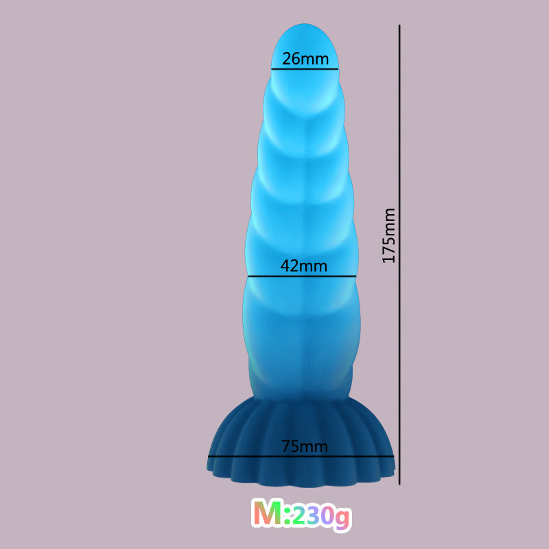 Japanese Style Women's Luminous Crystal Braided Irregular Anal Plug sm Sexy Adult Products Back Court Wear Jelly Dildo