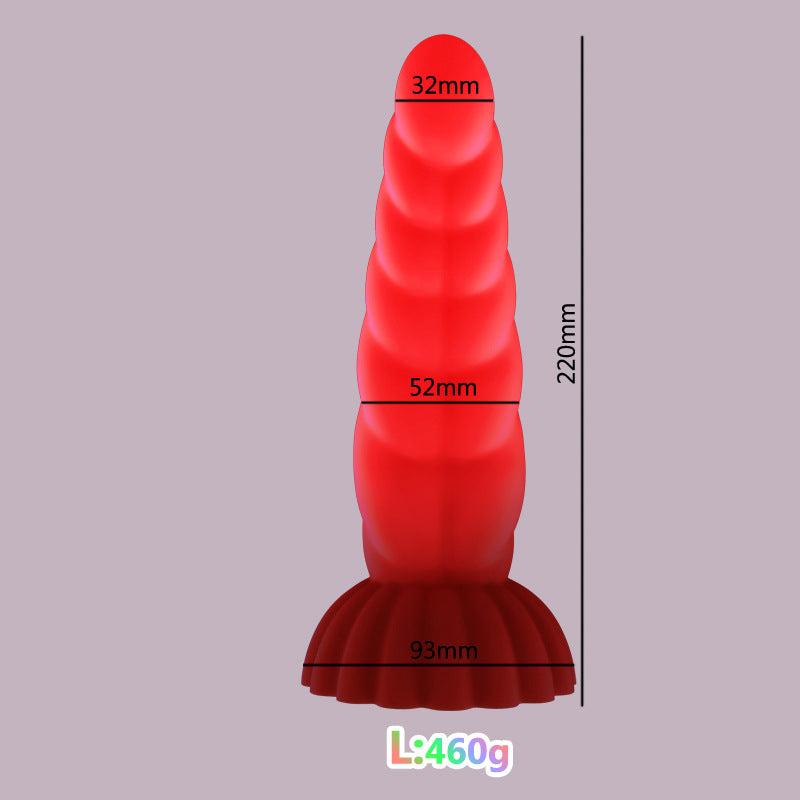Japanese Style Women's Luminous Crystal Braided Irregular Anal Plug sm Sexy Adult Products Back Court Wear Jelly Dildo