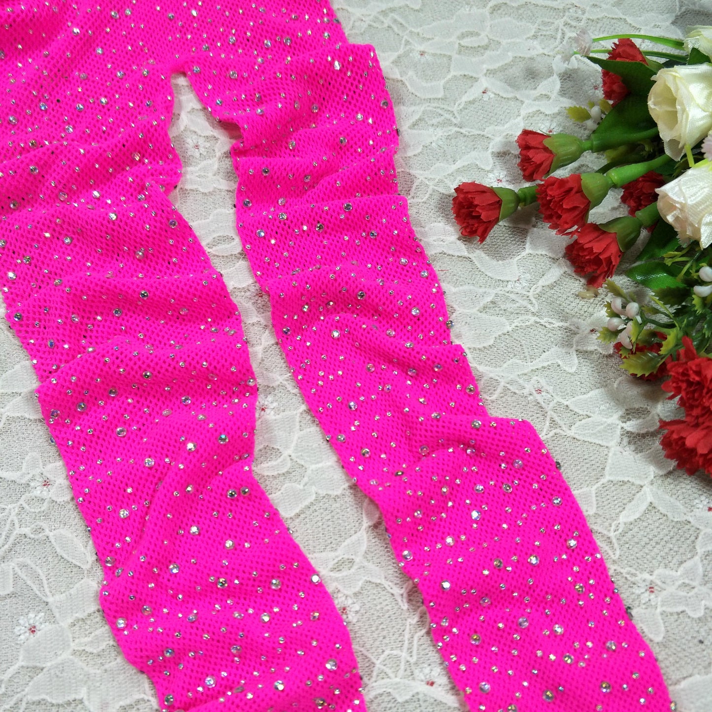 Sexy hot drill net socks, fishnet socks with drill mesh women's pantyhose sex hollow socks
