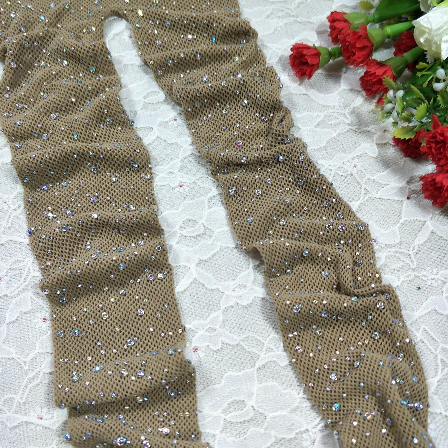 Sexy hot drill net socks, fishnet socks with drill mesh women's pantyhose sex hollow socks