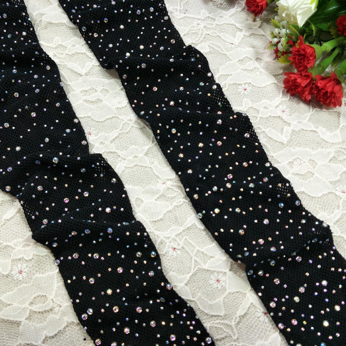 Sexy hot drill net socks, fishnet socks with drill mesh women's pantyhose sex hollow socks