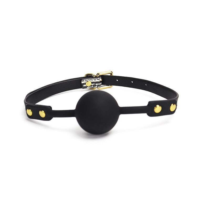 Sex Toys sm Silicone Mouth Ball Flirting Solid Hole Mouth Plug Leather Couple Auxiliary Adult Sex Tool Wholesale