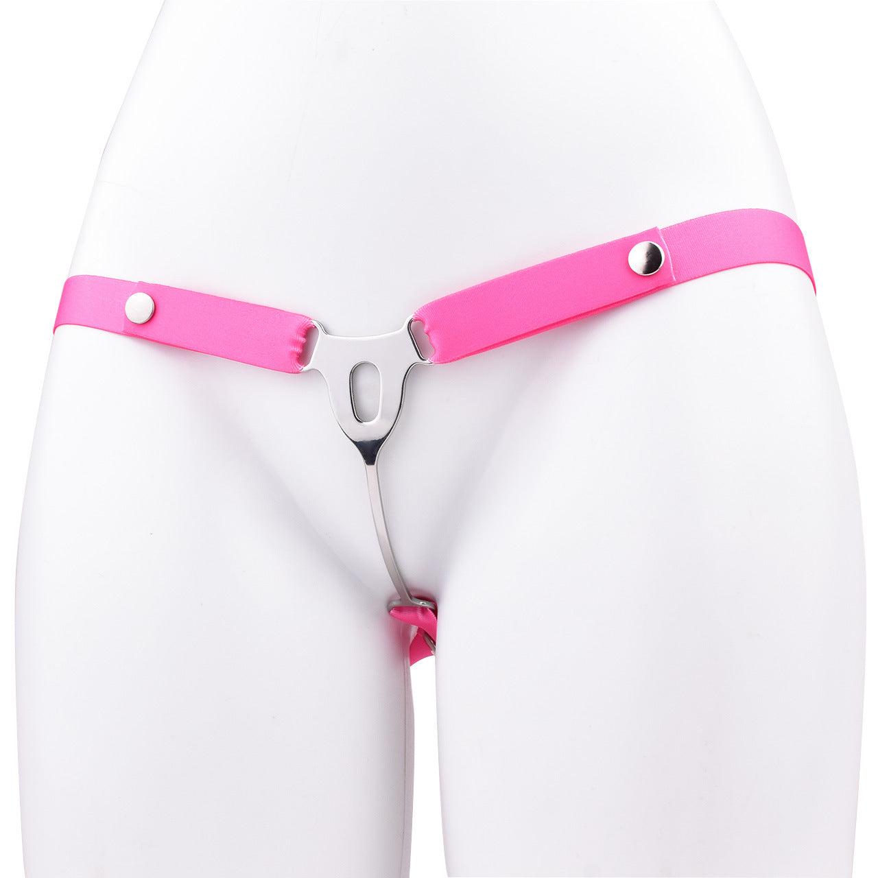 FRRK Imitation Penis Cage Metal Flat Chastity Lock Male Transvestite Penis Compression Restraint Curved Hook Patch Type Pot Lid Lock