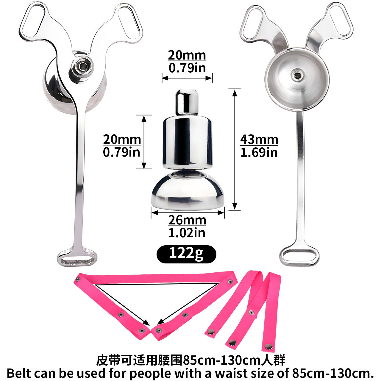 FRRK Imitation Penis Cage Metal Flat Chastity Lock Male Transvestite Penis Compression Restraint Curved Hook Patch Type Pot Lid Lock