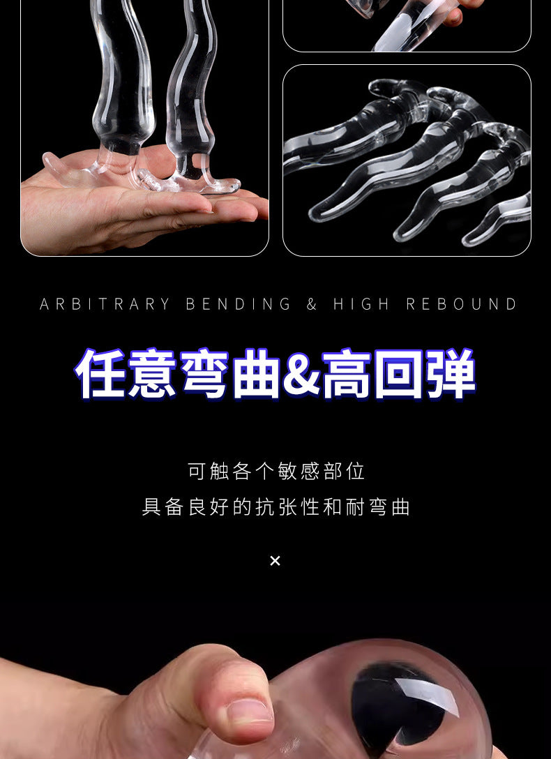Vicky Shi Small Waist Transparent Anal Plug Soft Female Alternative sm Sexy Masturbator Toys