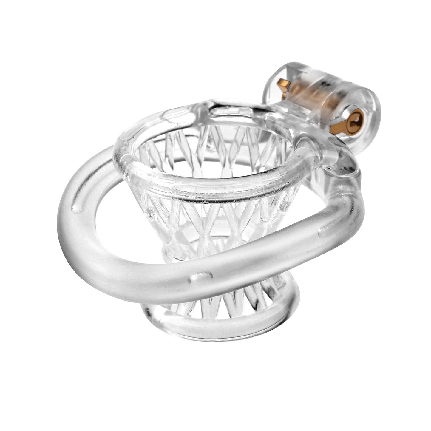 JSSMATE Nylon Negative Small Waist Fish Basket Chastity Lock Chastity Device