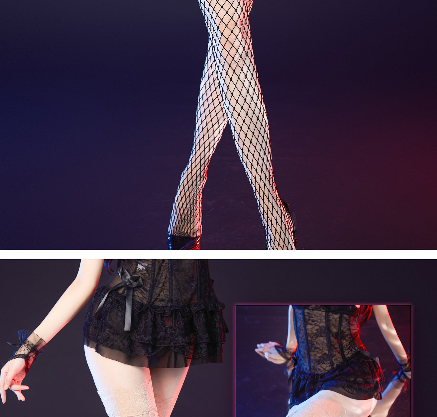 Sexy Fishnet Stockings Silk Stockings Women Sexy Black Silk Stockings Women Long Thin Mesh Sheer Temptation Fishnet Stockings No-Slip Stockings