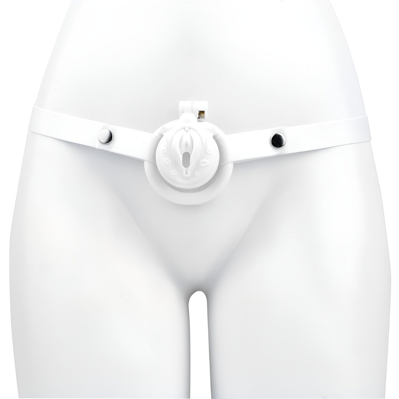 FRRK-3212Transvestite Pink Wearing Chastity Lock ABS Resin CB Bird Cage Miniature Lock Elastic Belt Set