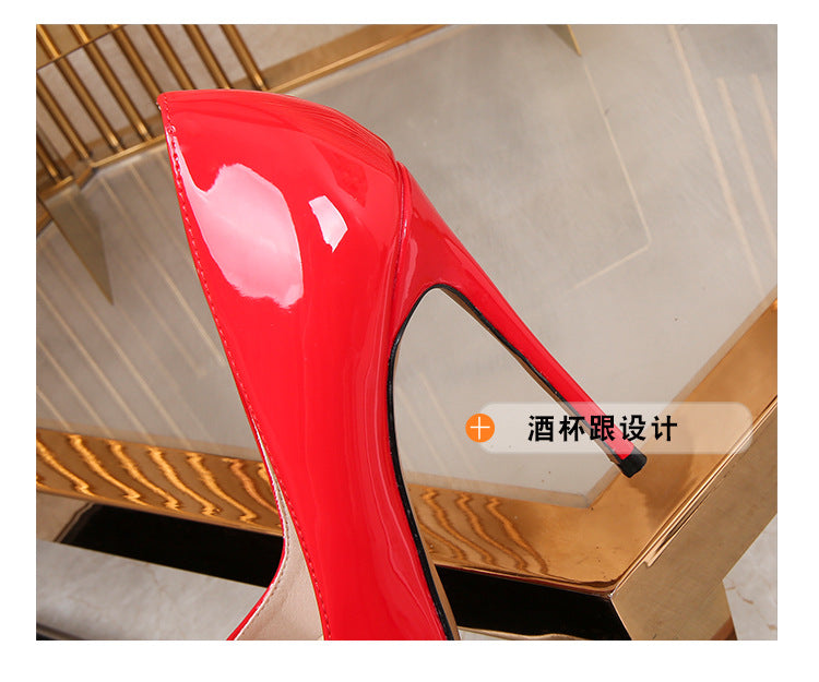 European and American Plus Size Pointed Toe12cm sissy High Heels Stiletto