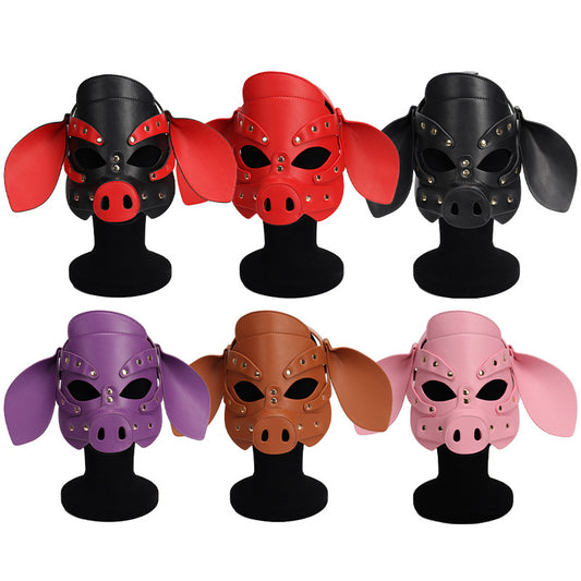 sissy Sex Toys Pig Head Mask Party Role Play Mask Sexy Flirting Toys