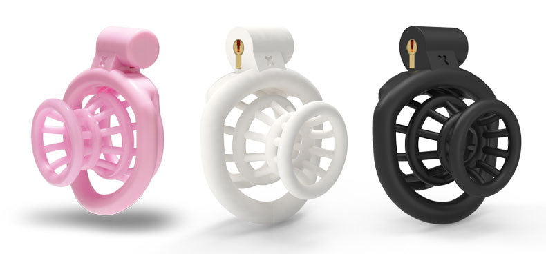 JSSMATE Nylon Negative Small Waist Fish Basket Chastity Lock Chastity Device