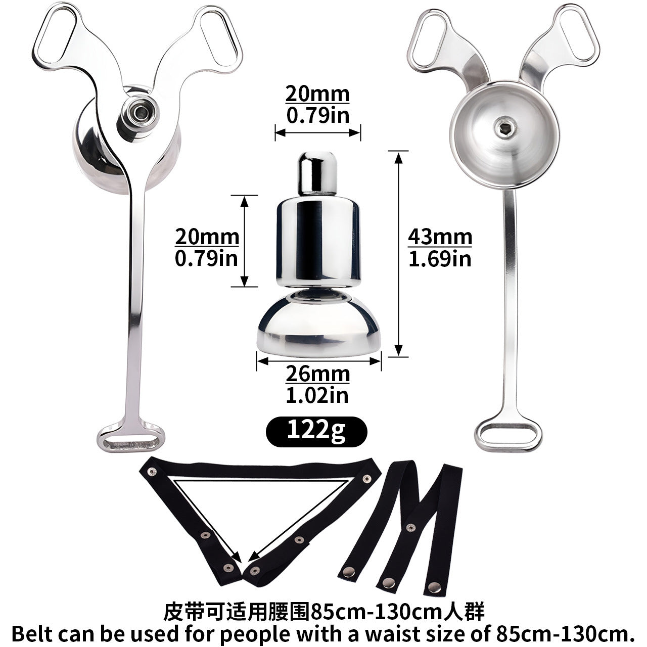 FRRK Imitation Penis Cage Metal Flat Chastity Lock Male Transvestite Penis Compression Restraint Curved Hook Patch Type Pot Lid Lock
