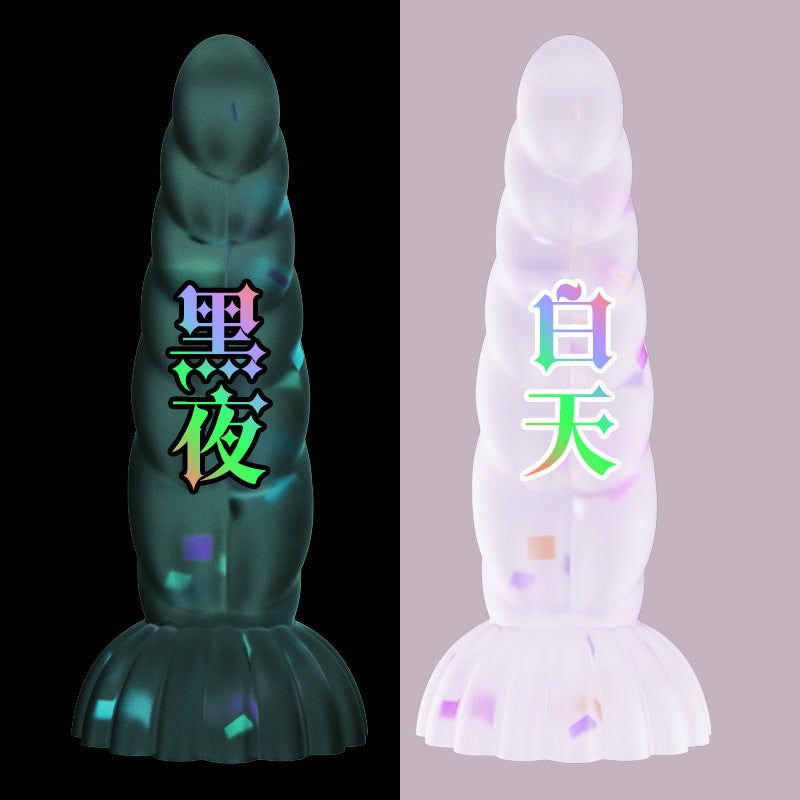 Japanese Style Women's Luminous Crystal Braided Irregular Anal Plug sm Sexy Adult Products Back Court Wear Jelly Dildo