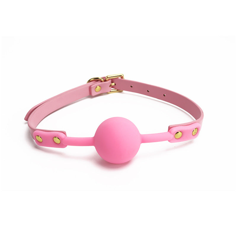 Sex Toys sm Silicone Mouth Ball Flirting Solid Hole Mouth Plug Leather Couple Auxiliary Adult Sex Tool Wholesale