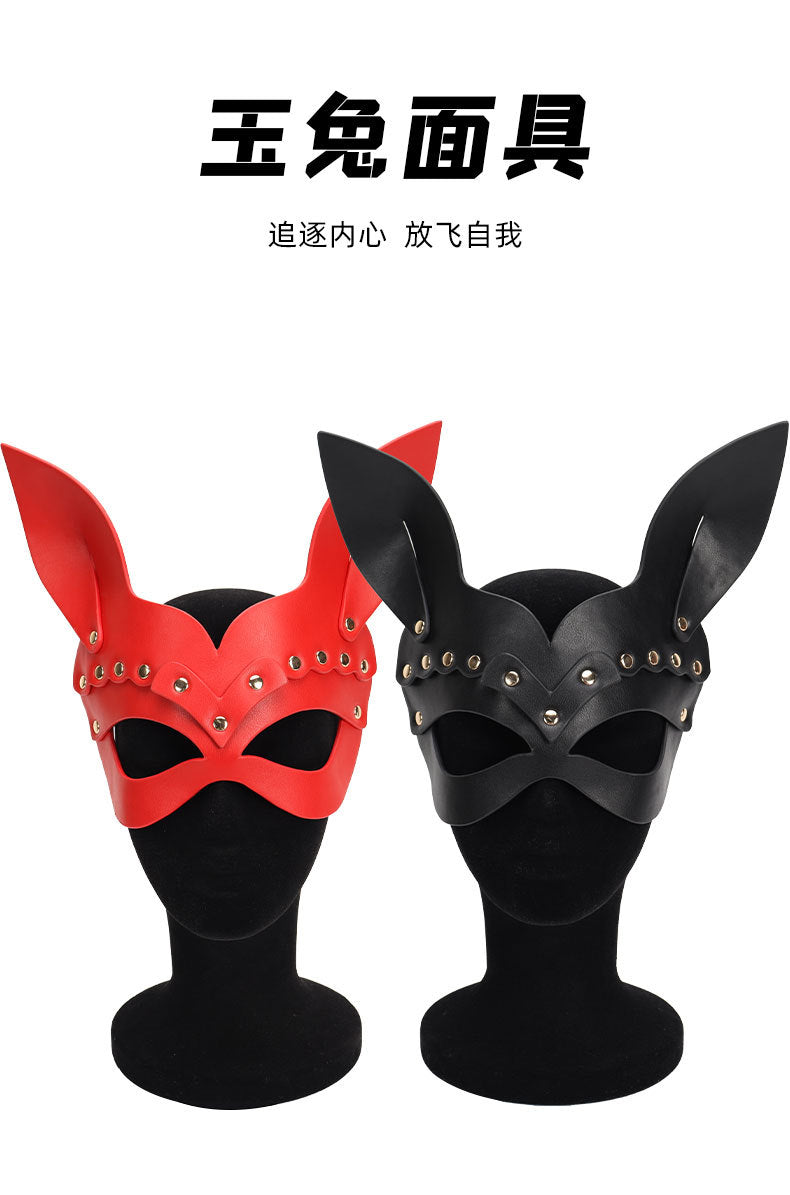 Jade Rabbit Sex Toys Adult Role Play Bunny Eye Mask Sex Props sm Bunny Girl Flirting Mask Supplies sissy