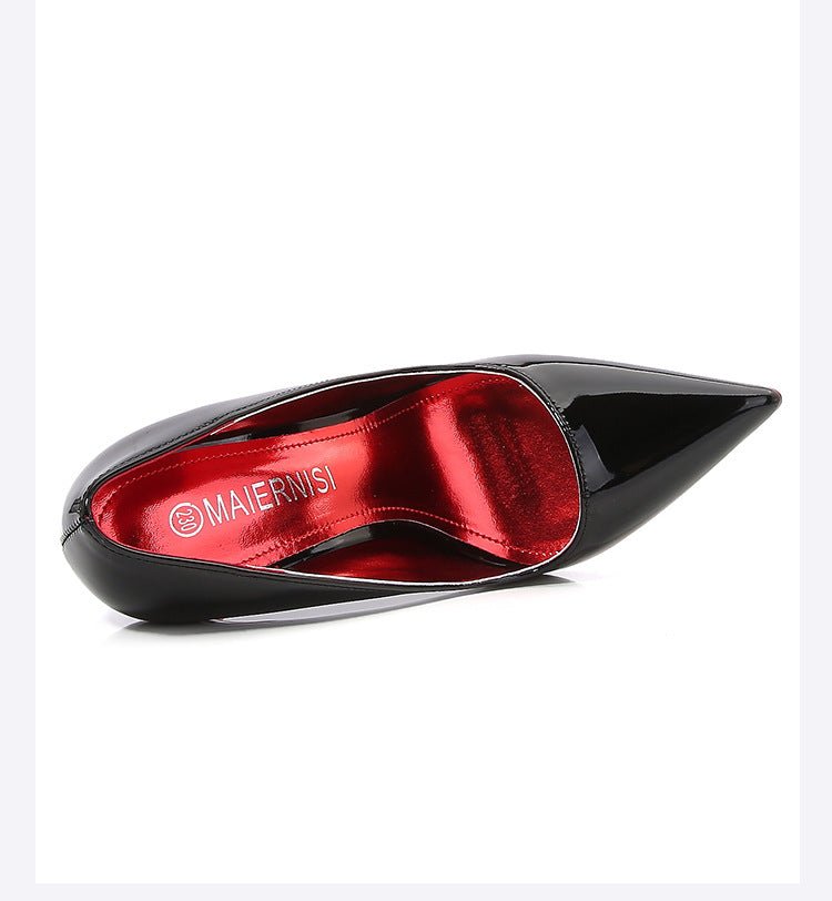European and American Plus Size Pointed Toe12cm sissy High Heels Stiletto