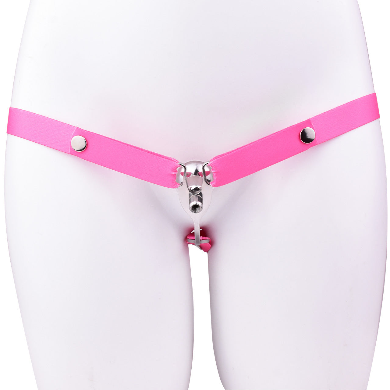 FRRK Imitation Penis Cage Metal Flat Chastity Lock Male Transvestite Penis Compression Restraint Curved Hook Patch Type Pot Lid Lock