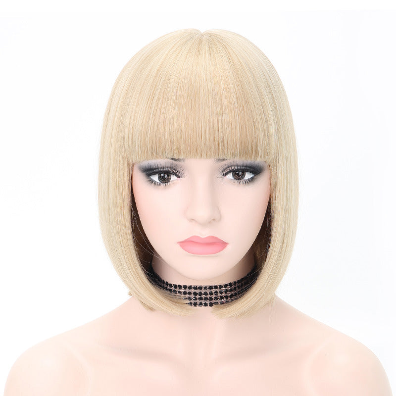 Xuchang Wig Cross-Border Amazon Foreign Trade Fashion European and American Bob Wig Full Head Set wigs Short Straight Hair