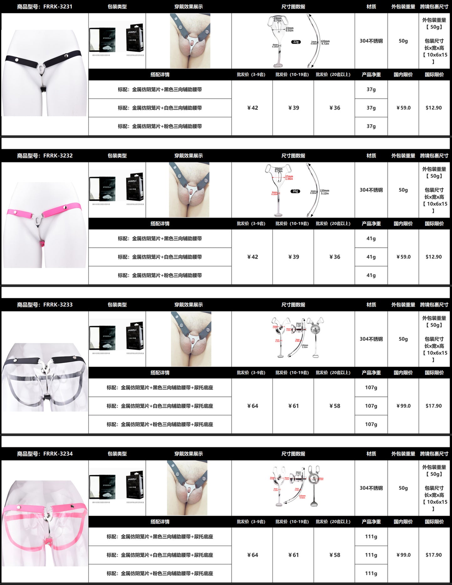 FRRK Imitation Penis Cage Metal Flat Chastity Lock Male Transvestite Penis Compression Restraint Curved Hook Patch Type Pot Lid Lock