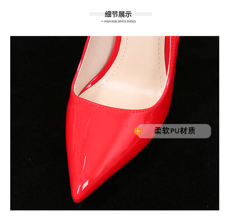 European and American Plus Size Pointed Toe12cm sissy High Heels Stiletto