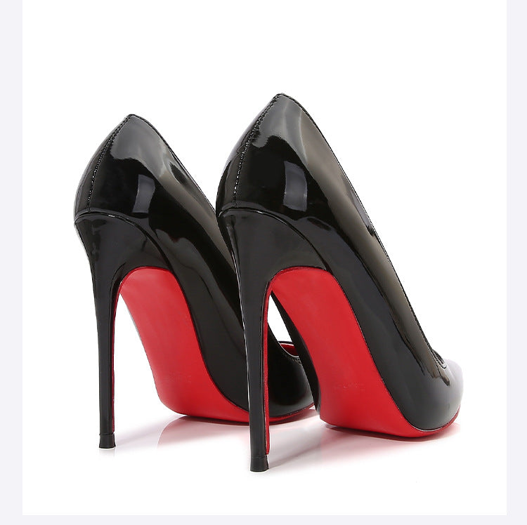 European and American Plus Size Pointed Toe12cm sissy High Heels Stiletto