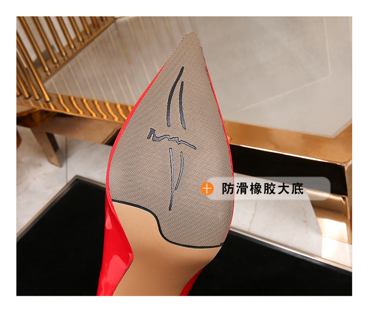 European and American Plus Size Pointed Toe12cm sissy High Heels Stiletto