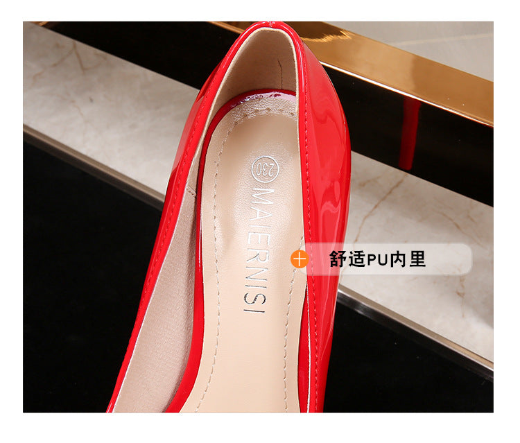 European and American Plus Size Pointed Toe12cm sissy High Heels Stiletto