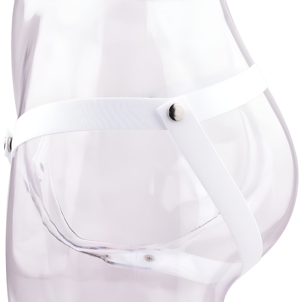 FRRK Imitation Penis Cage Metal Flat Chastity Lock Male Transvestite Penis Compression Restraint Curved Hook Patch Type Pot Lid Lock