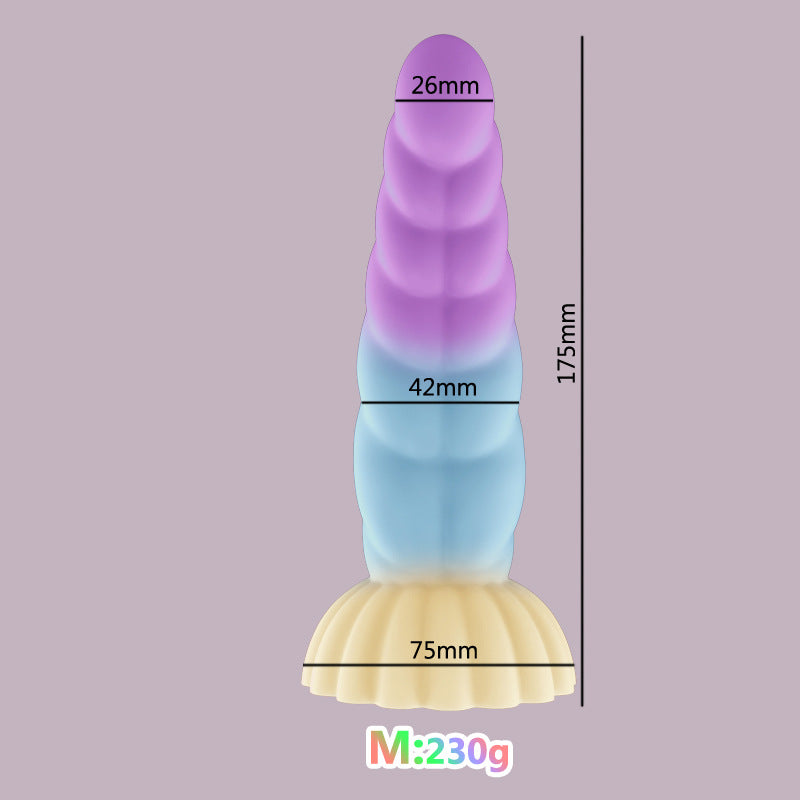 Japanese Style Women's Luminous Crystal Braided Irregular Anal Plug sm Sexy Adult Products Back Court Wear Jelly Dildo