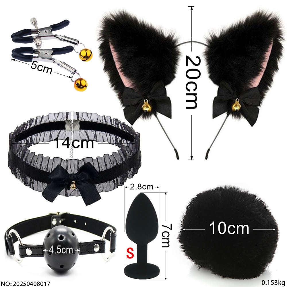 情趣三件套套装后庭肛塞男女器具性用品sm金属情趣套装狐狸尾巴