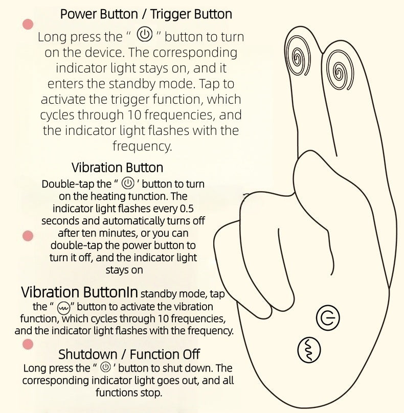 AAV Golden Right Hand G Vibrator with Heating, Insertable, Clitoral Stimulation, Instant Orgasm, Masturbation Massager, Sex Toy