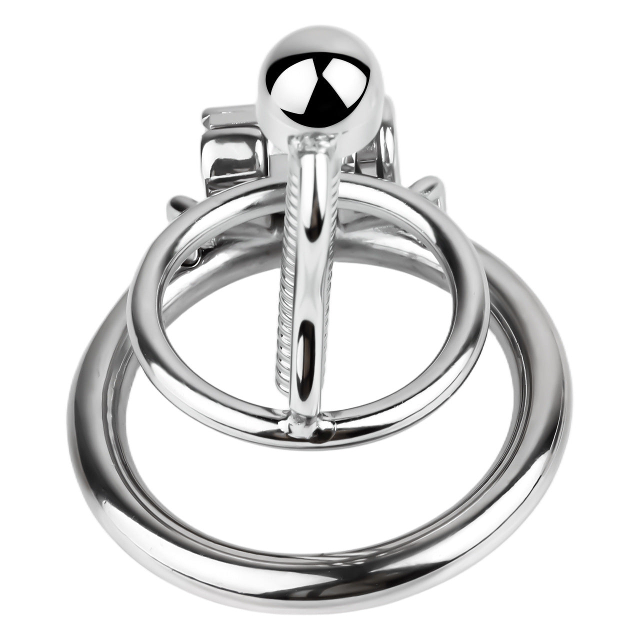 FRRK-238Metal Stainless Steel Horse Eye Rod Anti-Escape Chastity Lock with Urination Catheter for Men