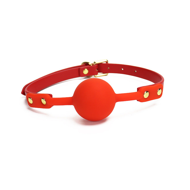 Sex Toys sm Silicone Mouth Ball Flirting Solid Hole Mouth Plug Leather Couple Auxiliary Adult Sex Tool Wholesale