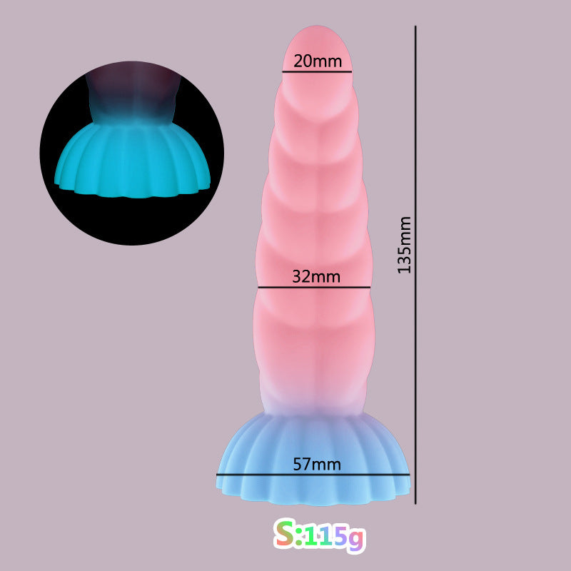 Japanese Style Women's Luminous Crystal Braided Irregular Anal Plug sm Sexy Adult Products Back Court Wear Jelly Dildo