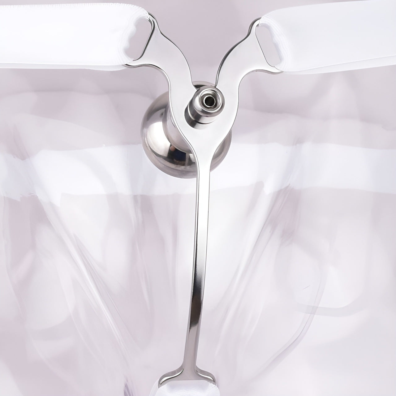 FRRK Imitation Penis Cage Metal Flat Chastity Lock Male Transvestite Penis Compression Restraint Curved Hook Patch Type Pot Lid Lock