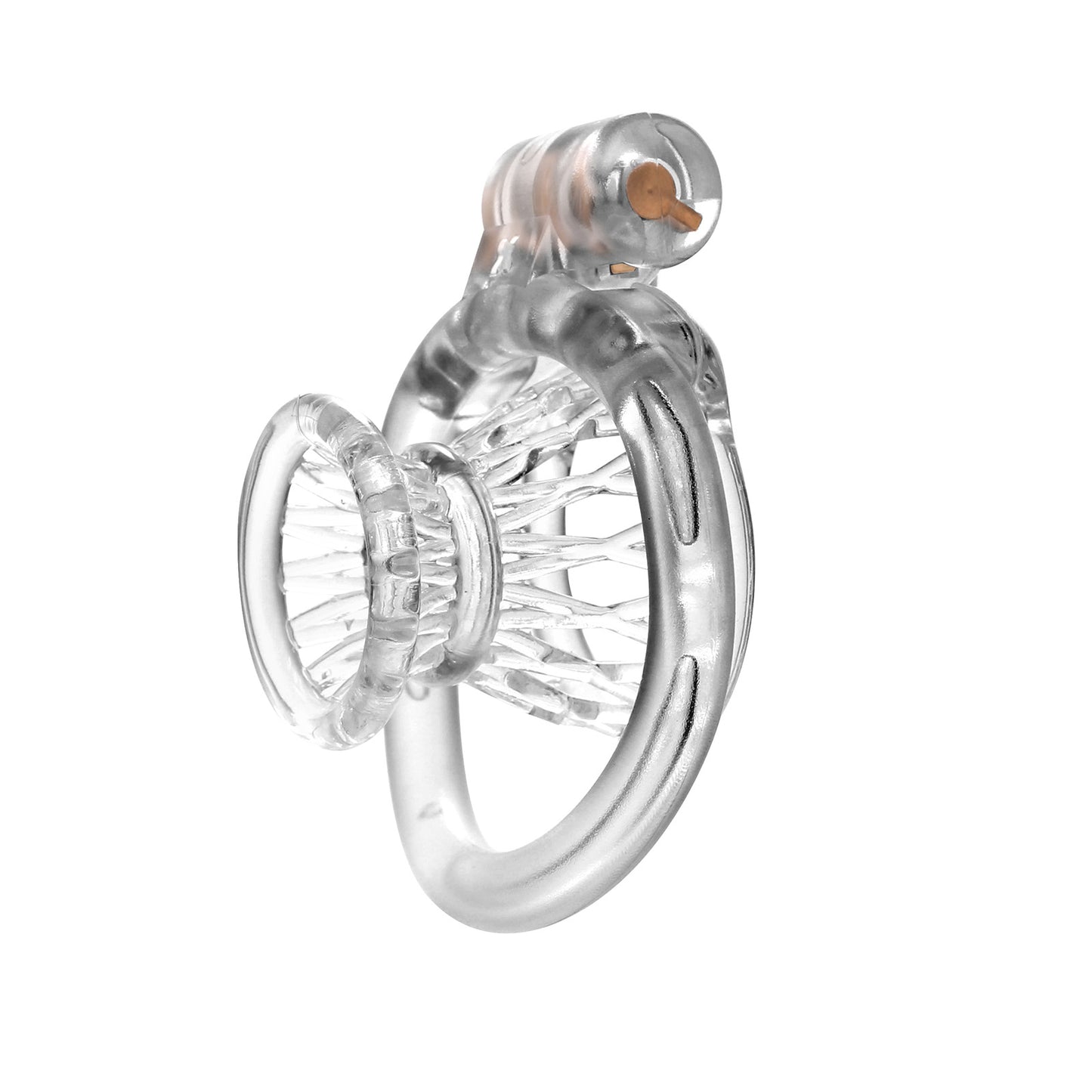 JSSMATE Nylon Negative Small Waist Fish Basket Chastity Lock Chastity Device