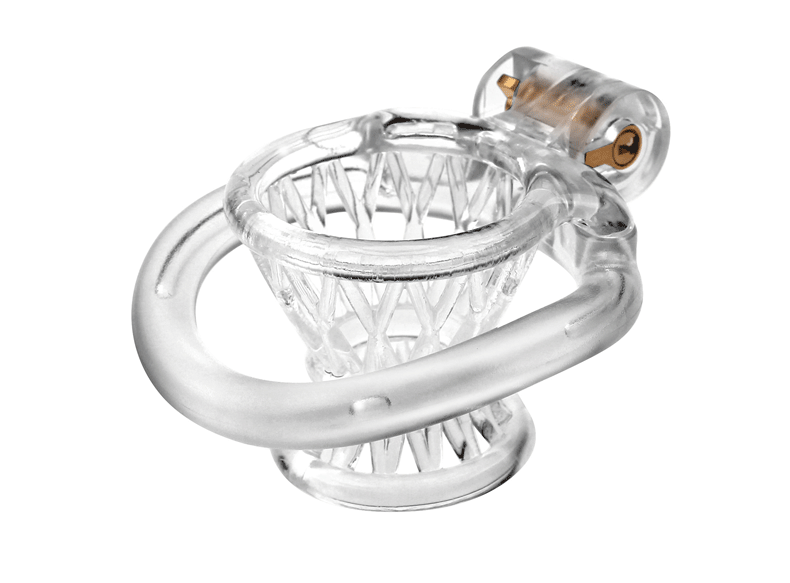 JSSMATE Nylon Negative Small Waist Fish Basket Chastity Lock Chastity Device