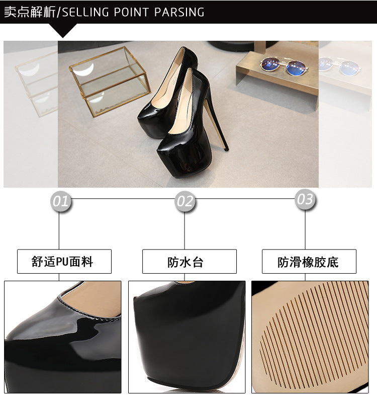 Plus Size Nightclub Fashion sissy Heels Waterproof Platform Amazon AliExpress Cross-Border Source Taobao Source Dropshipping High Heels