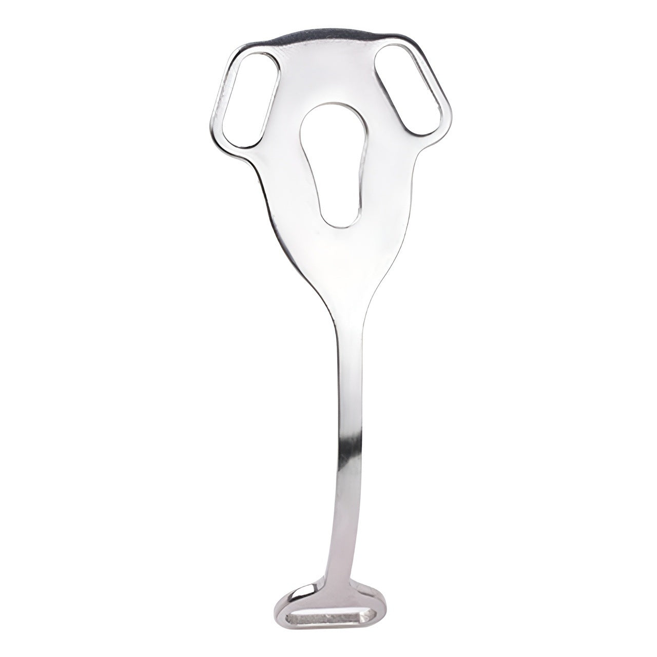FRRK Imitation Penis Cage Metal Flat Chastity Lock Male Transvestite Penis Compression Restraint Curved Hook Patch Type Pot Lid Lock