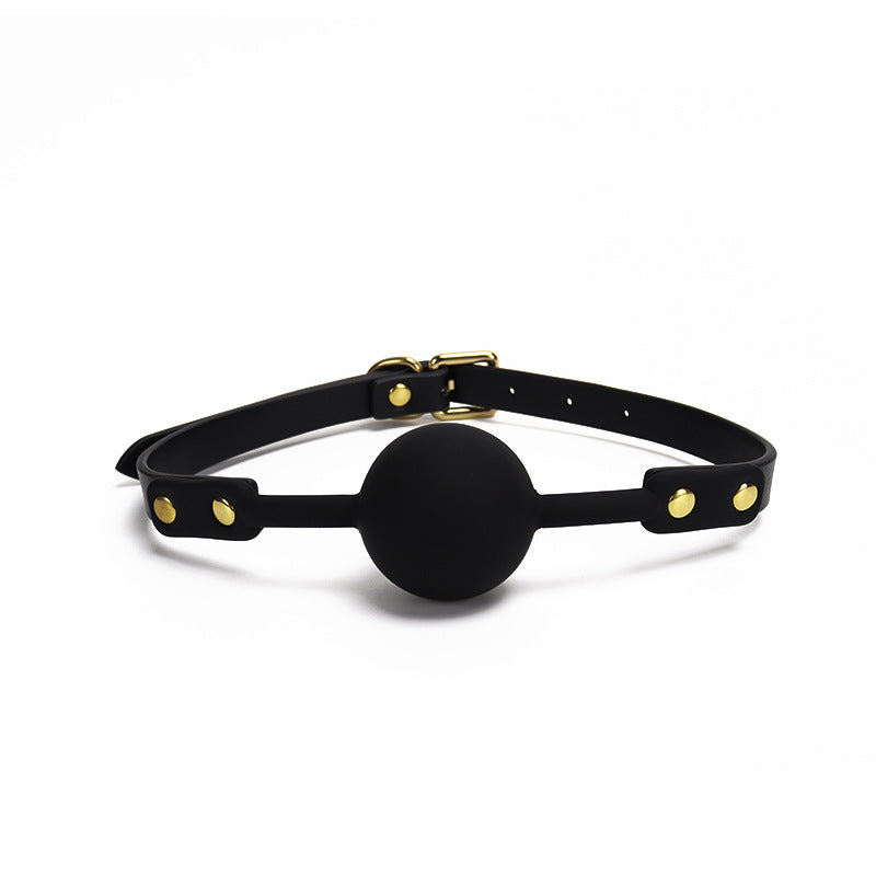 Sex Toys sm Silicone Mouth Ball Flirting Solid Hole Mouth Plug Leather Couple Auxiliary Adult Sex Tool Wholesale