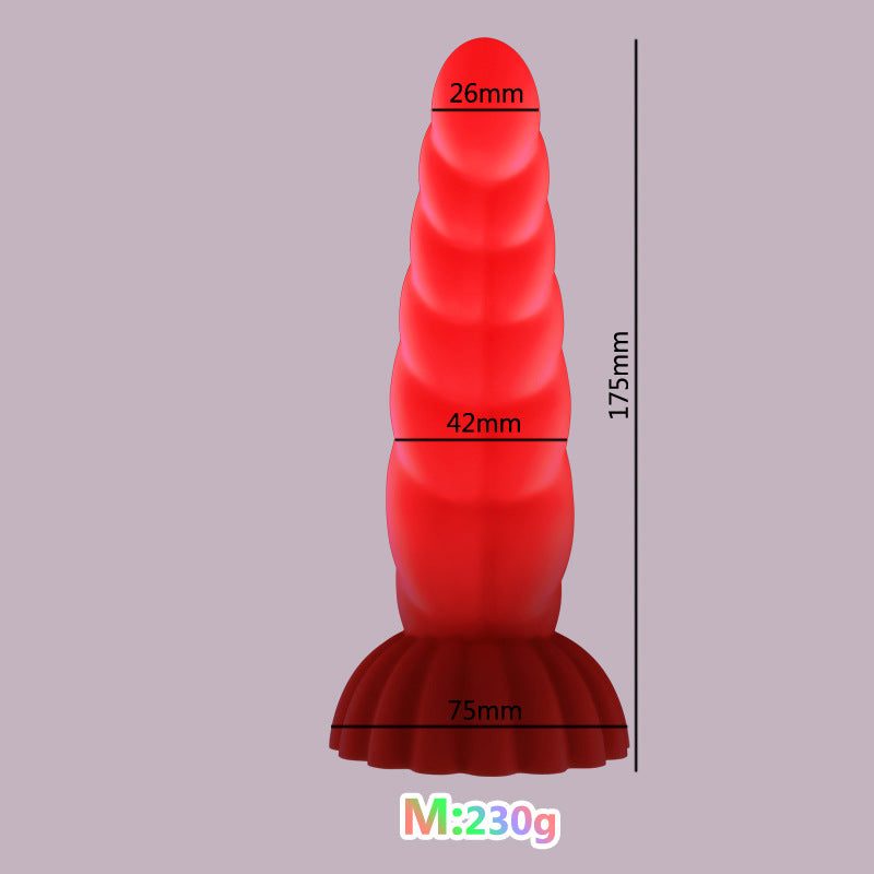 Japanese Style Women's Luminous Crystal Braided Irregular Anal Plug sm Sexy Adult Products Back Court Wear Jelly Dildo
